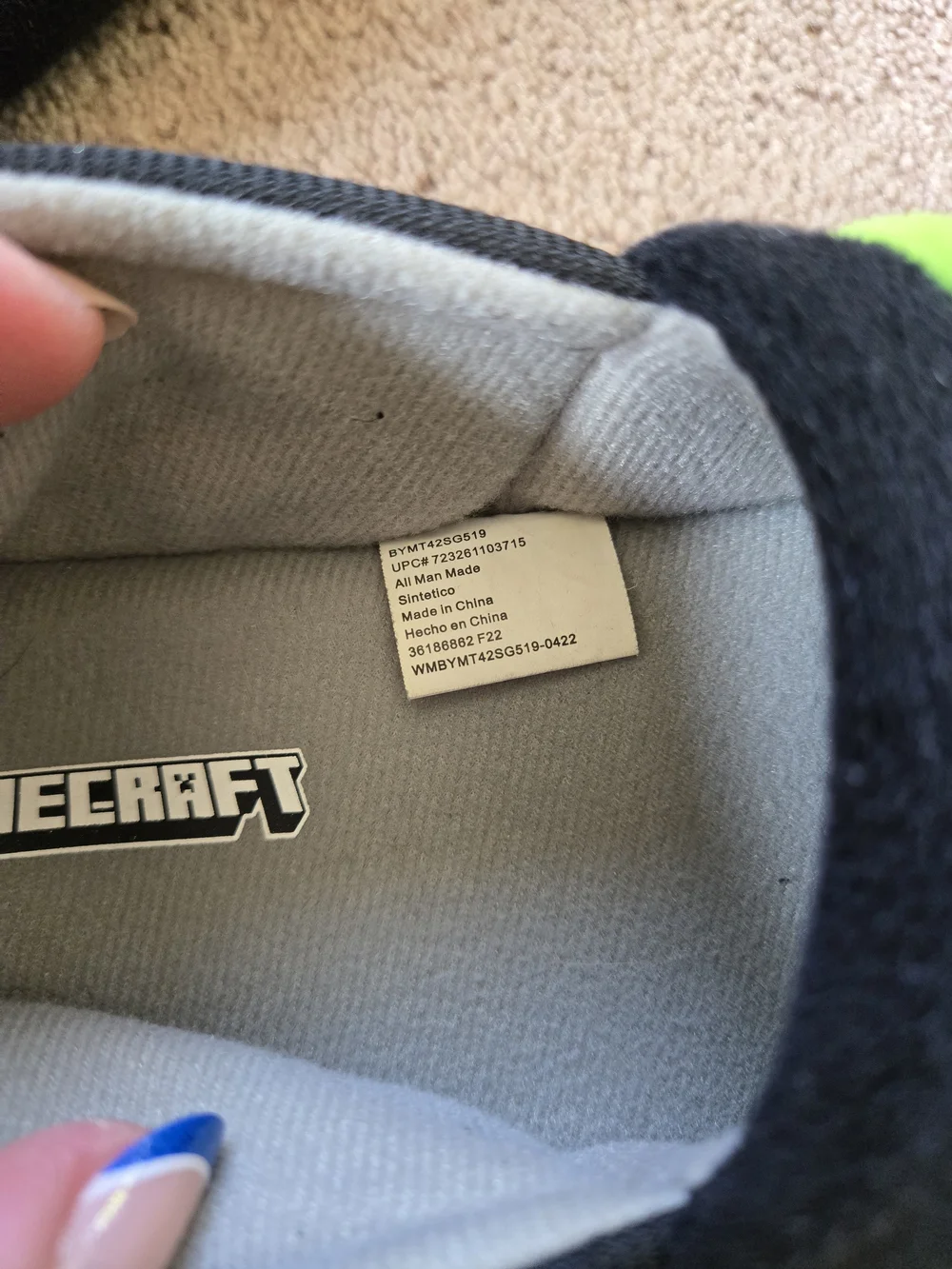 Minecraft Creeper Kids Slippers